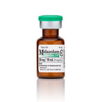 Midazolam 5mg/ mL 10 mL vial 10/bx CIV Pfizer - Wall Medical